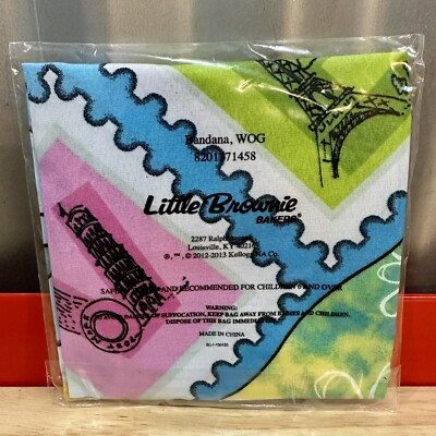 NEW Girl Scout Little Brownie Bakers Bandana WOG (Cookie Sales, Floral Stamps)