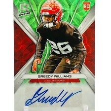2019 Panini Spectra Neon Green /50 Greedy Williams #RA-GW Rookie Auto RC LSU