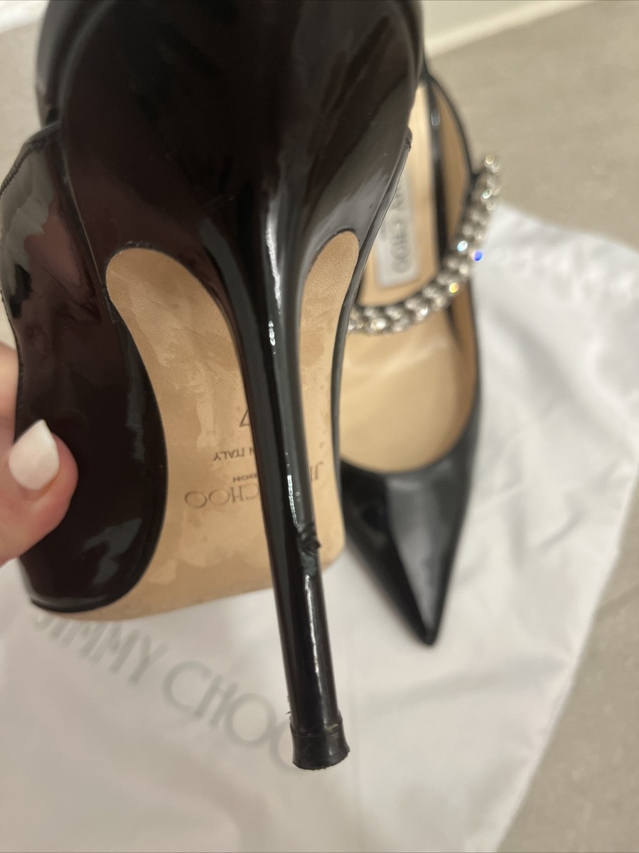 Jimmy Choo Bing 100 Patent Crystal Strap Pumps Black 37 | eBay Jimmy Choo Bing 100 Patent Crystal Strap Pumps Black 37 | eBay