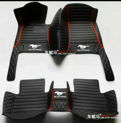 Fit For Ford Mustang 2005-2022 Custom Floor Mats Trunk Mats Waterproof Carpets - Picture 6 of 16