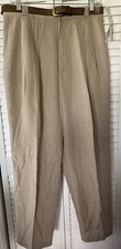 FUNDAMENTAL THINGS NWT Pleated Front Dress Pants w/ Pockets Woman's 16 Short Tan