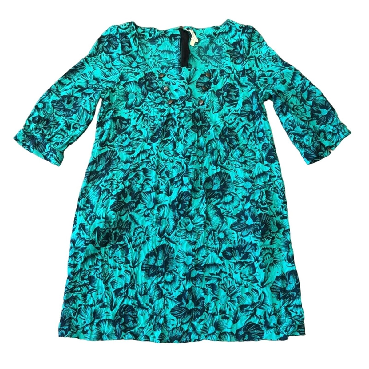 green emerald velvet dress Maeve Floral Mini Dress Small main image 0