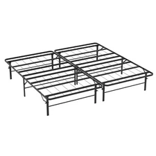 Metal Bed Frame  Foldable Metal Platform Mattress Foundation 1000lbs  Steel Slat
