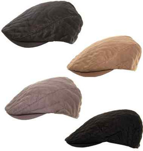quilted flat cap
