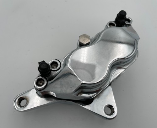 Hawg Halters Inc Harley Davidson Chrome 4 Piston Dual Disc Front Brake Calipers - Picture 16 of 24
