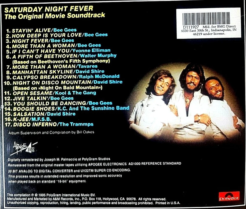 Saturday Night Fever - "Original Movie Soundtrack" - ( CD - Polydor Records ) - Image 4 of 4