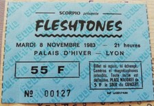 ticket stub place billet concert France lyon fleshtones 08.11.1983