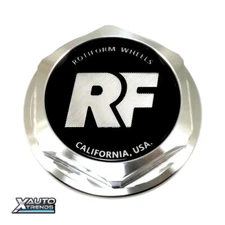 Rotiform Threaded RSE Wheel Center Cap w/ Black Silver Foil Logo 32170-26
