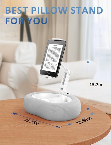 Tablet & E-Reader Stand with Soft Plush Pillow and 2 Detachable Trays Adjusta... - Photo 7/7