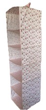Shabby Pink Roses 6 Shelf Hanging Closet Orga...