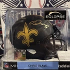 Chris Olave Signed New Orleans Saints Lunar Eclipse Mini Helmet Beckett Witness