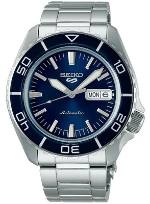Seiko 5 Sports SKX Serie SBSA259 JDM automatische mechanische Herren blaues Z...