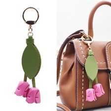 Lovely Tulips Keyring PU Leather Metal Charm Lightweight Decorative Bag
