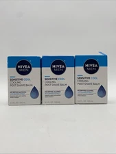 NIVEA Men Sensitive Cool Cooling Post Shave Balm 3.3 FL OZ - Lot of 3