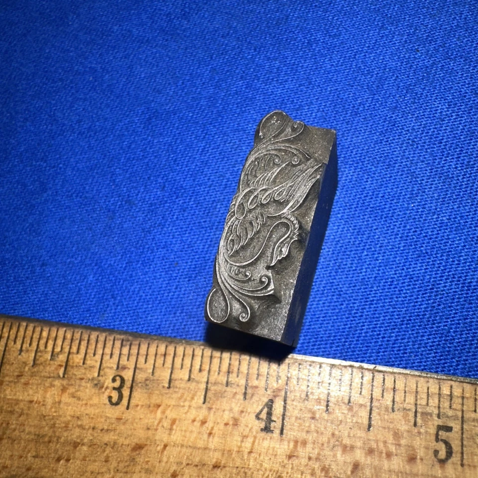 Печатный блок «Элегантный лебедь» красивые детали! Свинцовый блок - Изображение 4 из 4