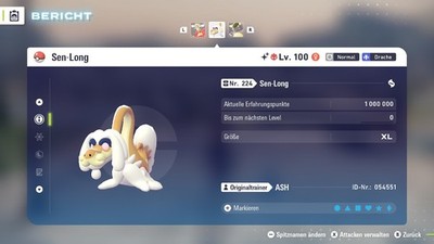 Shiny Elite Sen-Long  Level 100 6IV + Max EV / DV  Für Pokemon Legenden Z-A