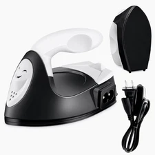 Mini Iron for Crafting – Black Mini Craft Iron for Patches, Sewing & Quilting wi
