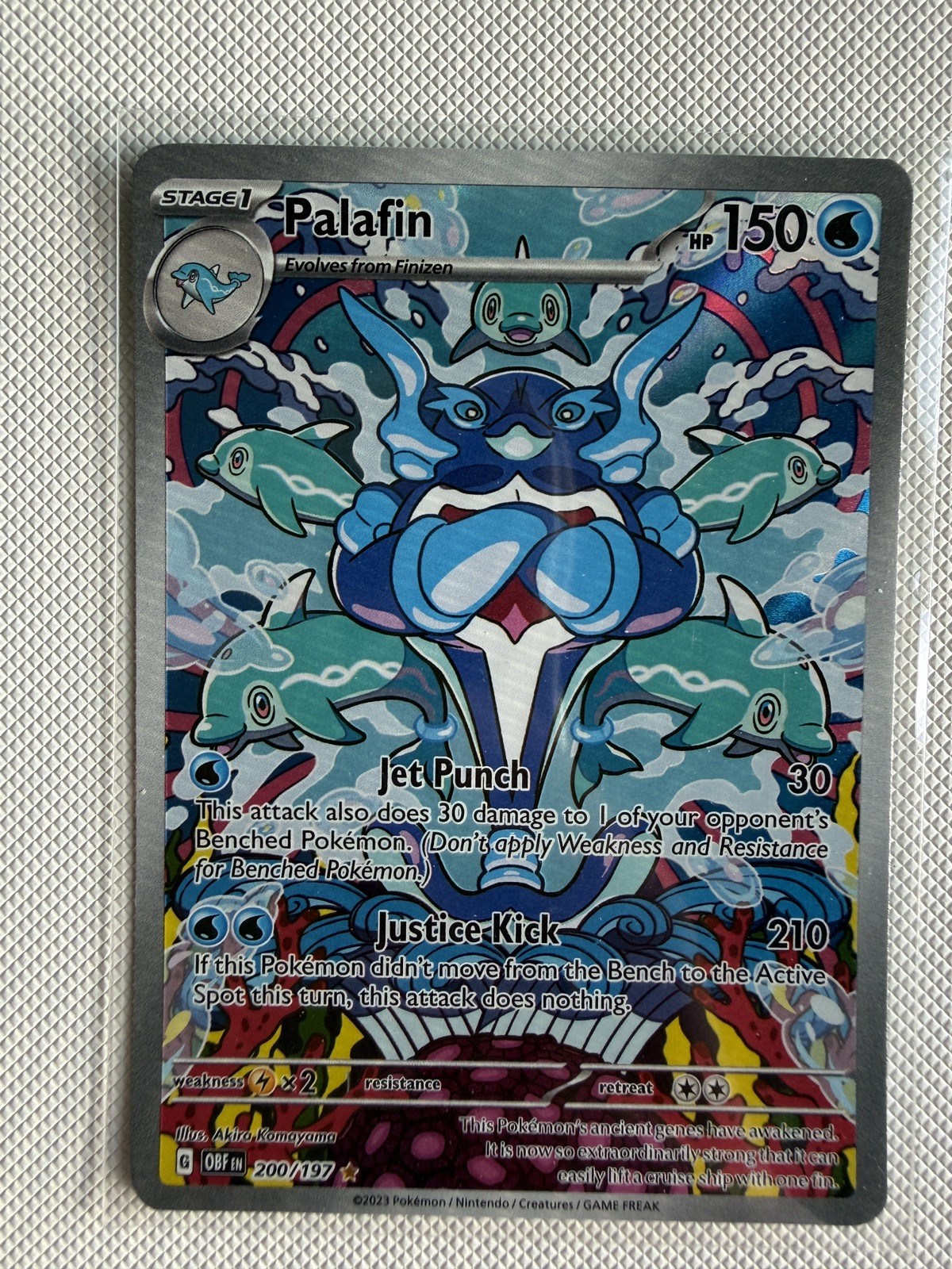 Palafin 200/197 Illustration Rare IR Pokemon SV03: Obsidian Flame NEAR MINT NM