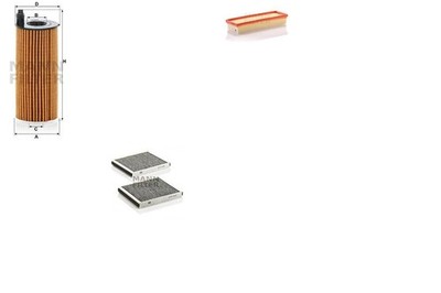 Inspektionspaket Filtersatz L MANN-FILTER Filtereinsatz Aktivkohlefilter für F11