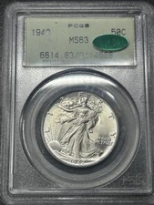 1943 P Walking Liberty Silver Half Dollar PCGS MS63 CAC OGH Old Green Holder