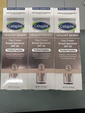 NEW Lot of 3 Cetaphil Healthy Renew Day Cream Broad Spectrum SPF 30 BB 1.7oz