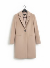 Topshop Camel Tan Overcoat Vintage Retro Ladies Size 6