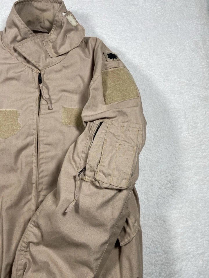 VTG US Military Tanker Jacket Men's M Cold Weather High Temp Aramid Tan Army - Image 2 of 4