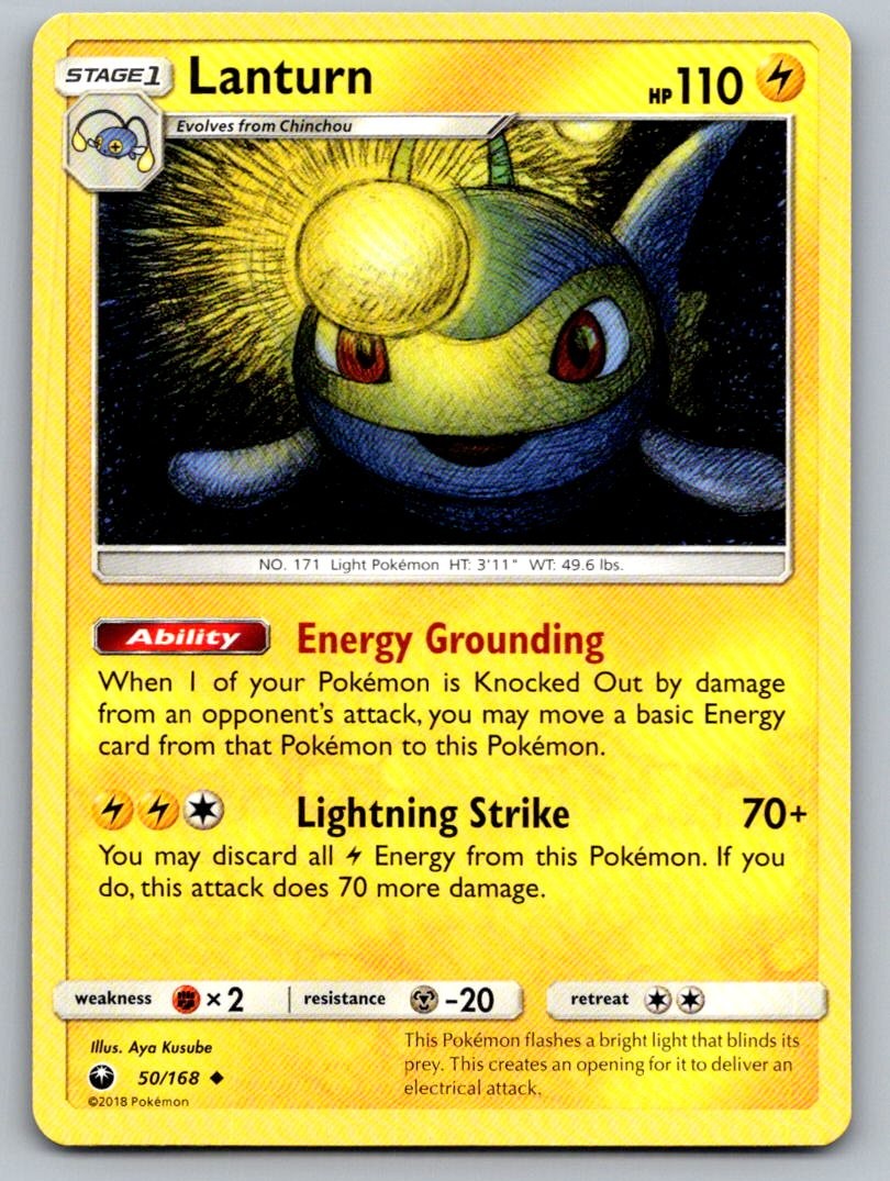 Lanturn 50/168 Uncommon Celestial Storm Pokemon Lightly Played
