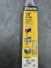 Irwin Hammer Drill Masonry Bit 1/8" Dia. 3" Long 326000 New In Pack