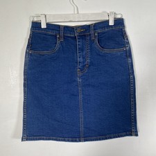 Rusty Womens Blue A-Line Stretch Denim Skirt Size 10 Very Good Condition SSJ3RT2