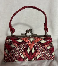 Mini Snap Clasp coin/lipstick purse  4” By 2” Super Cute