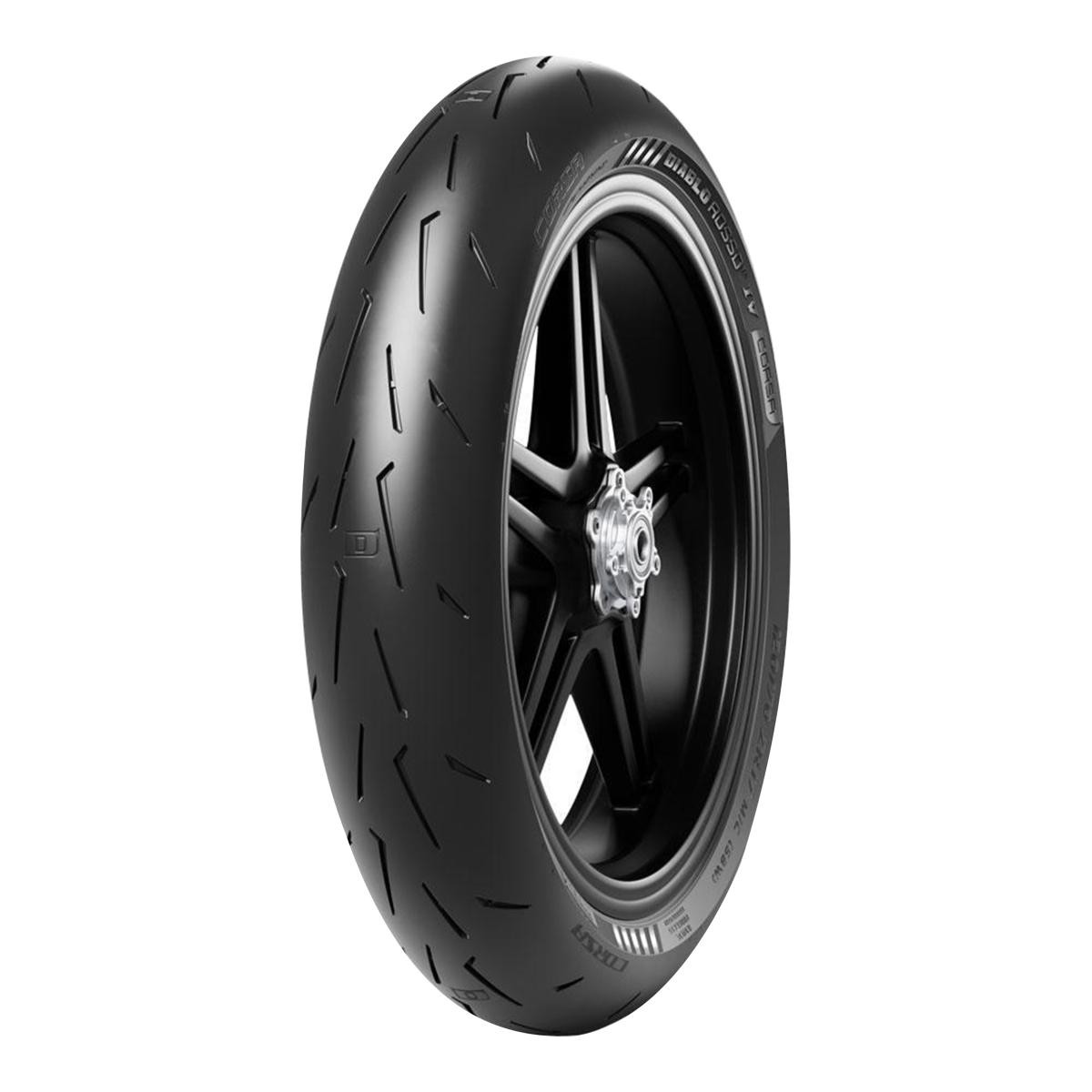 Pneu moto 120-70-17 Pirelli Diablo Rosso 4 pneu tubeless avant routier sportif 17 pouces