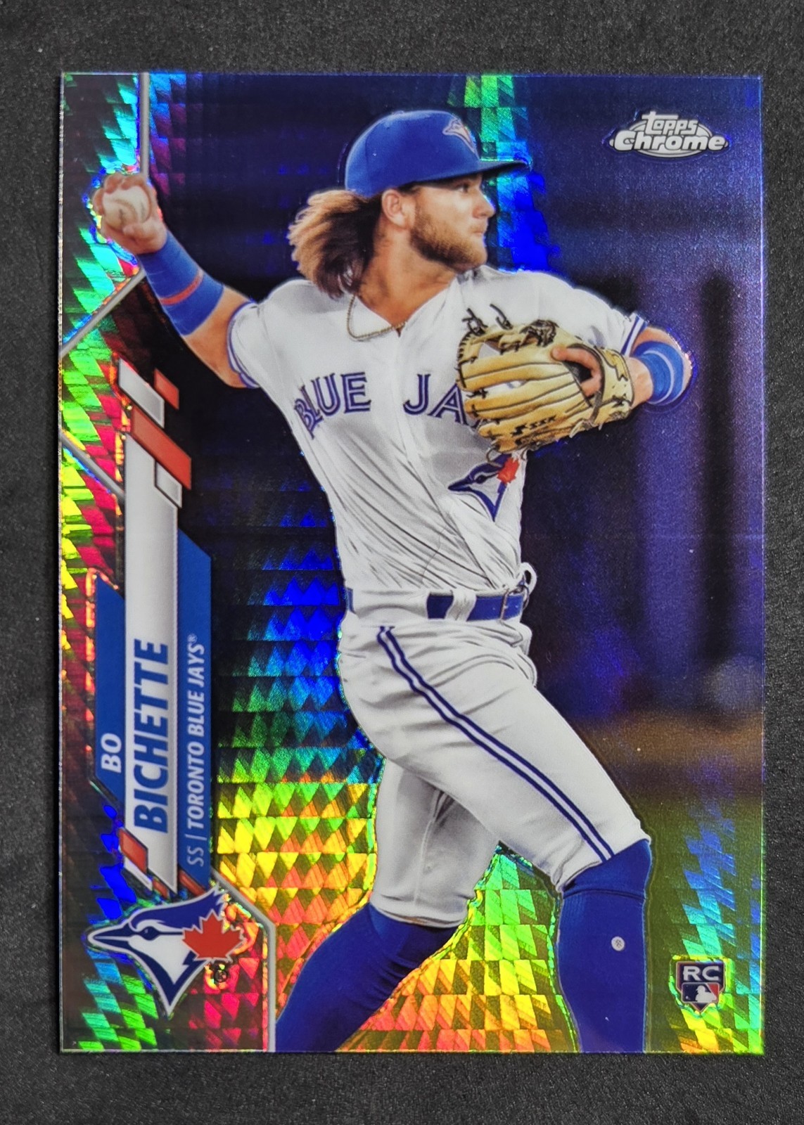 Bo Bichette 2020 Topps Chrome #150 Prism Refractor Rookie RC