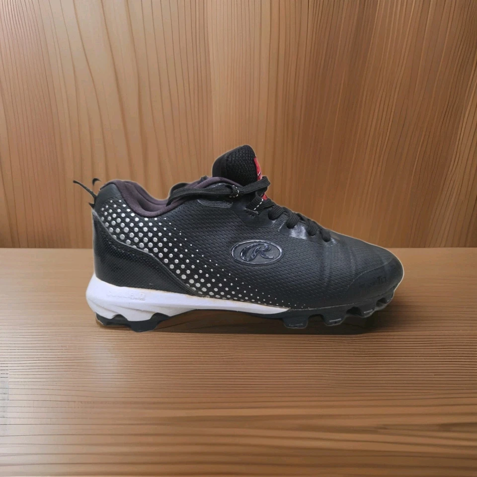 NUEVO Botines de béisbol Rawlings Javlin negros para niños/blancos (TALLA 3) Foto 3 de 4