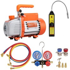 Pompa per Vuoto e Set di Manometri 113,26 L/min Kit Manometro con Tubo