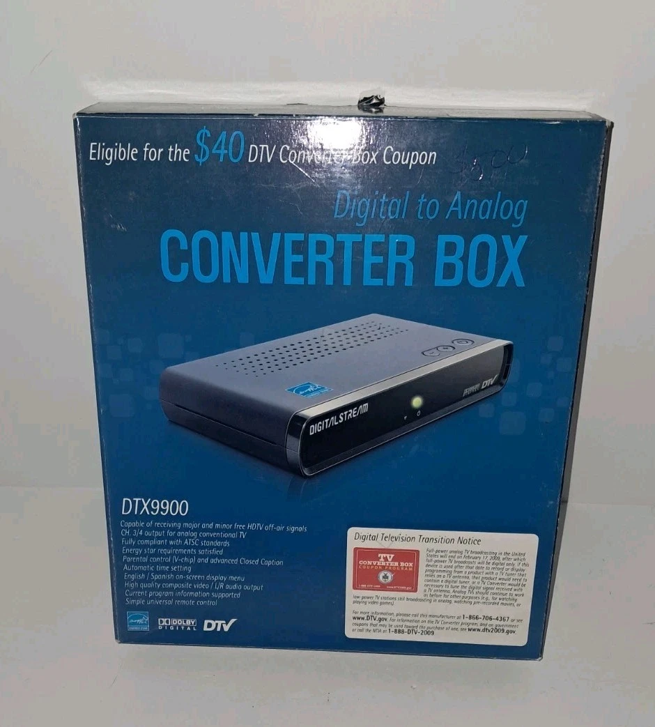 Convertidor analógico a digital, DTX9980, pasa a DTV, negro