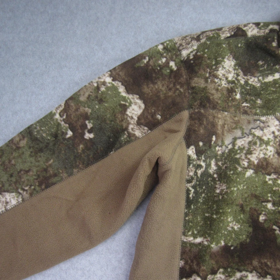True Timber Jacket Mens Medium Camo Strata Fleece Full Zip Hunting Outdoor - Image 3 of 4