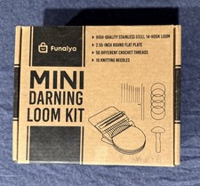Funalya Mini Darning Loom 21 Hooks Speed Mend...