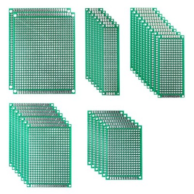 32er Lochrasterplatte Kit mit 5 Größen, doppelseitige PCB Lochrasterplatine