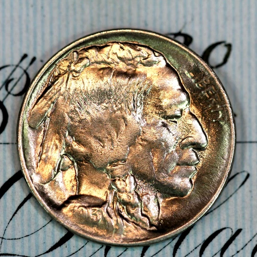 * 1913-P TYPE 2 * SOLID+ GEM BU MS BUFFALO NICKEL * FROM ORIGINAL COLLECTION