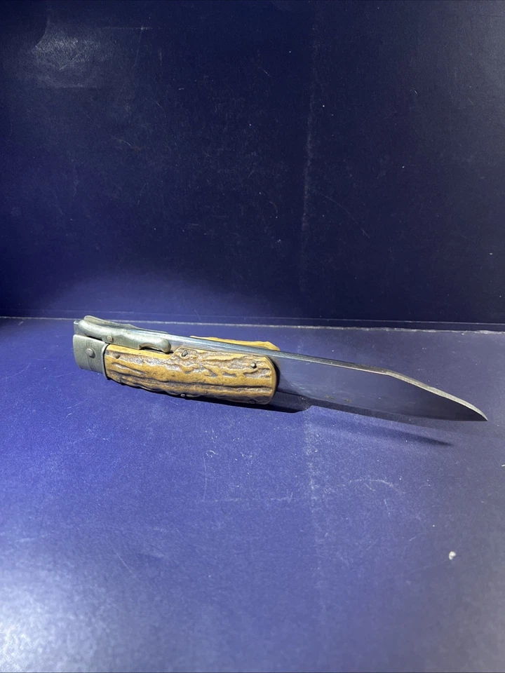 Vintage Knife STAG Folding Bowie Cheetah Swing Guard!! Used !! 11.5” Long Open!! - Image 2 of 4