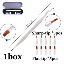1 box Dental Brush Pen Replaceable Brushes Head Mini Micro Brush Tips Flat Tips