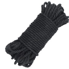 5mm Corde de Jute, 20 Mètres Corde de Chanvre Noir, Ficelle de Jute Naturelle...