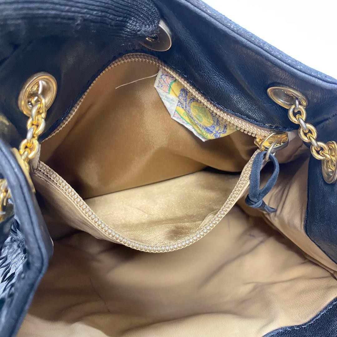 Bottega Veneta Intrecciato shoulder bag black leather Authentic thumbnail 16