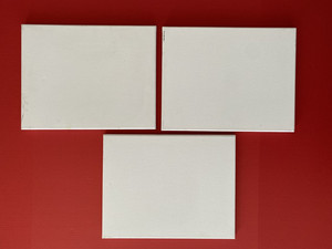 Lot of 3 Stretched Artist Canvas 14x11 Painting Canvas Panels Wood Frame