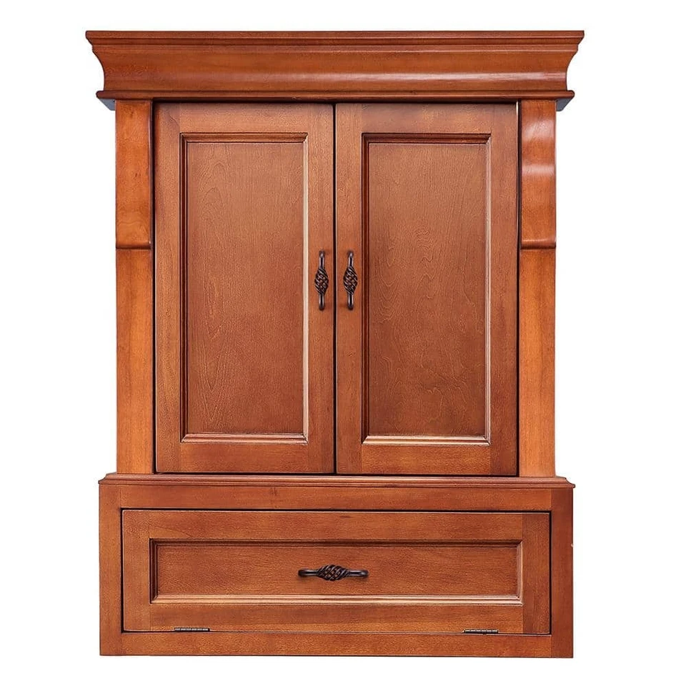 Home Decorators Collection Storage Wall Cabinet 26.5" x 8" x 32.8" Warm Cinnamon - Image 3 of 4