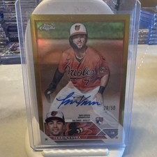 Topps Chrome Update Terrin Vavra Gold Refractor Auto Rookie /50 Orioles #RA-TV