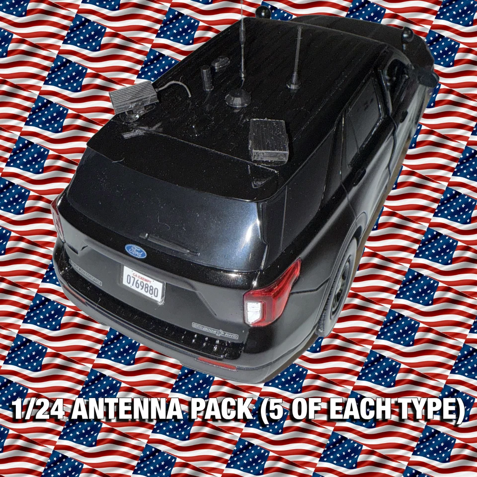 1/24 Diecast Fire/EMS/Police Antenna & GPS Puck Pack ( 5 of each type) - Image 2 of 4