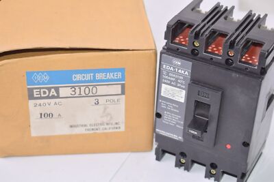 NEW IEM CAT No. EDA3100, EDA-14KA Circuit Breaker Switch 100 AMP 240V AC 3 Pole 
