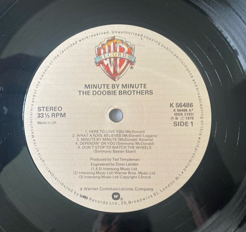 Doobie Brothers - Minute für Minute Vinyl LP Schallplatte K56486 Warner 1978 Ex/Sehr guter Zustand - Bild 3 von 10